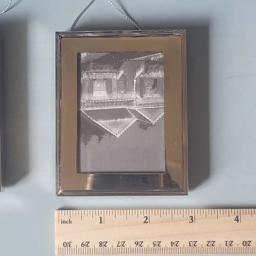 Restoration Hardware silver square picture ornaments